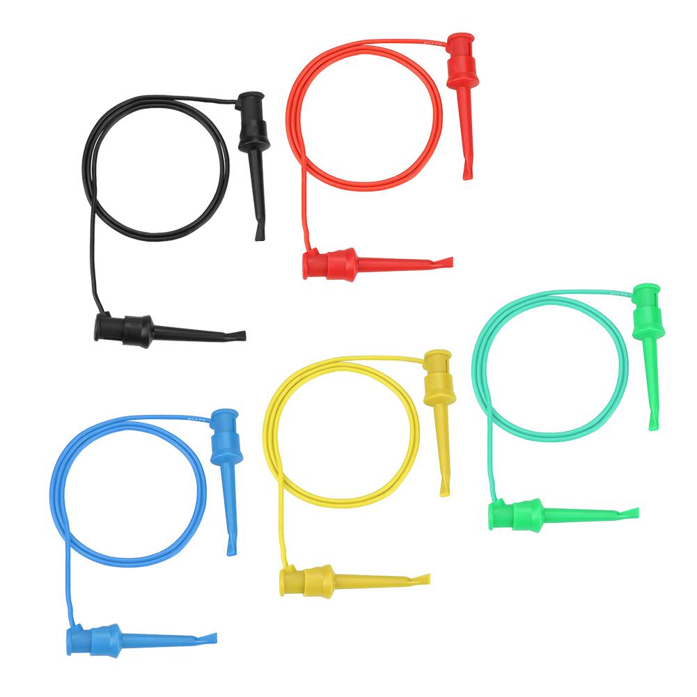 5Pcs Colorful Multimeter Electrical Test Dual SMD IC Silicone   Test Clip Hook