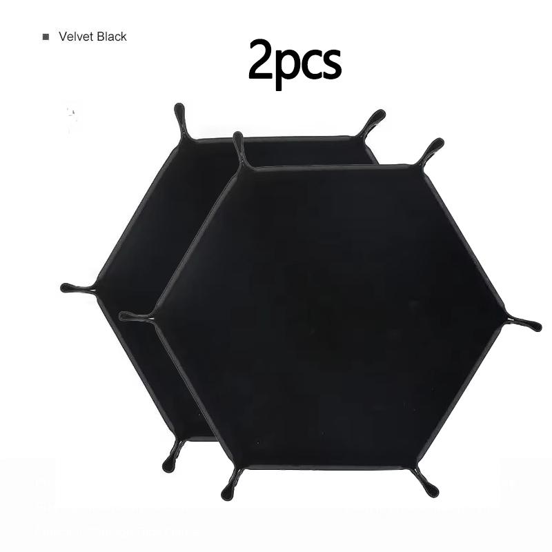 1pc Hexagonal Dice Tray and Miscellaneous Storage Box Board Game Dice Tray Accessories Leather Dice Tower