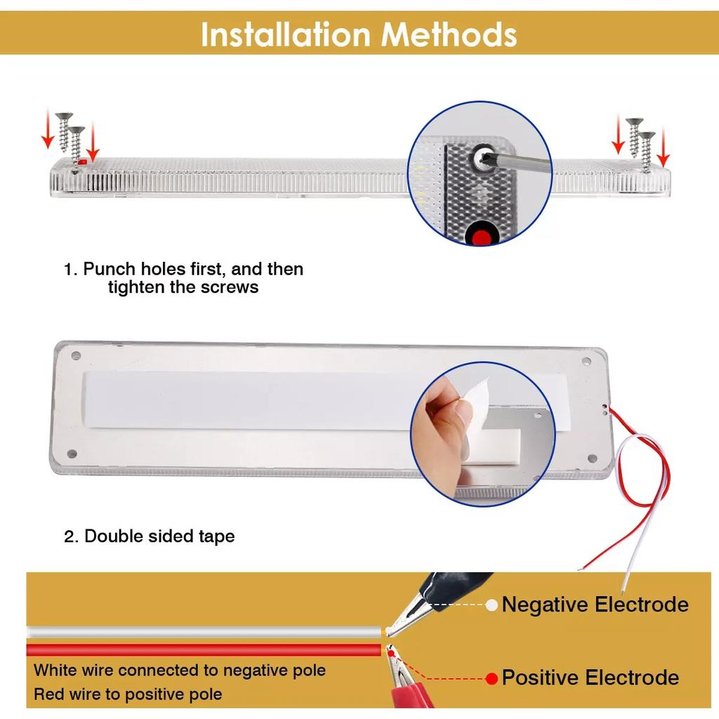 4 Stück 12V LED Auto Innenraum LED Licht Deckenleuchten Streifenlicht Mit Schalter Für Van LKW LKW Wohnmobil Wohnwagen Camping Boot