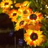 1/3 Head Solar Sunflower Lights LED Light  Outdoor Waterproof Garden Lawn Party Christmas Decoration Solar Powered Lamp