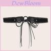 Dark Fringed Punk Waist Belt For Women With Lace Patchwork And Tie Closure For Fashionable Outfits