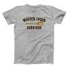 Camisa Masculina Colher de Madeira Sobrevivente Meme Engraçada Manga Curta Verão Oversized Camiseta Feminina Manga Curta Top