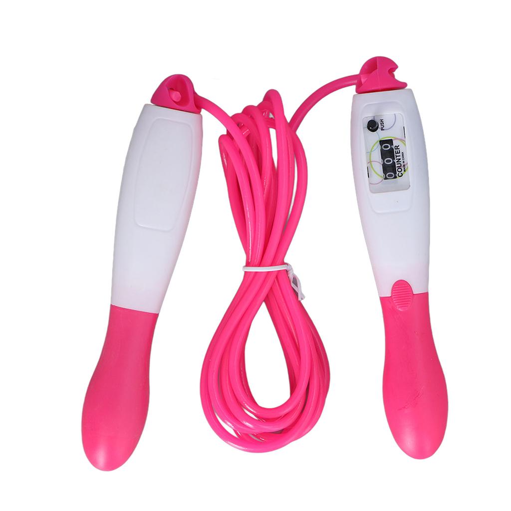 Skipping Rope PVC Cord Plastic Adjustable Fitness Counting Jump Rope for Adult Workout Student