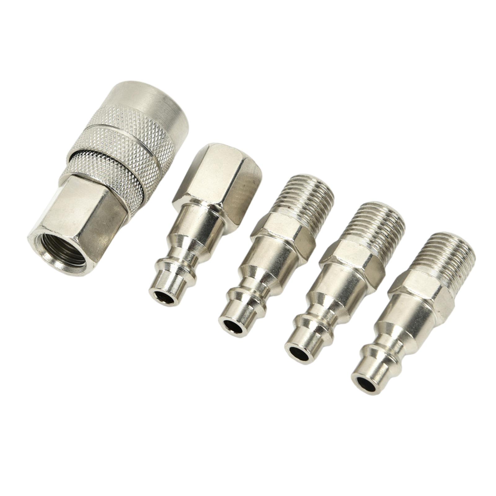 MultiPurpose Air Tool Connectors Quick Coupler Kit Corrosion Resistant Steel Construction Seamless Installation 1