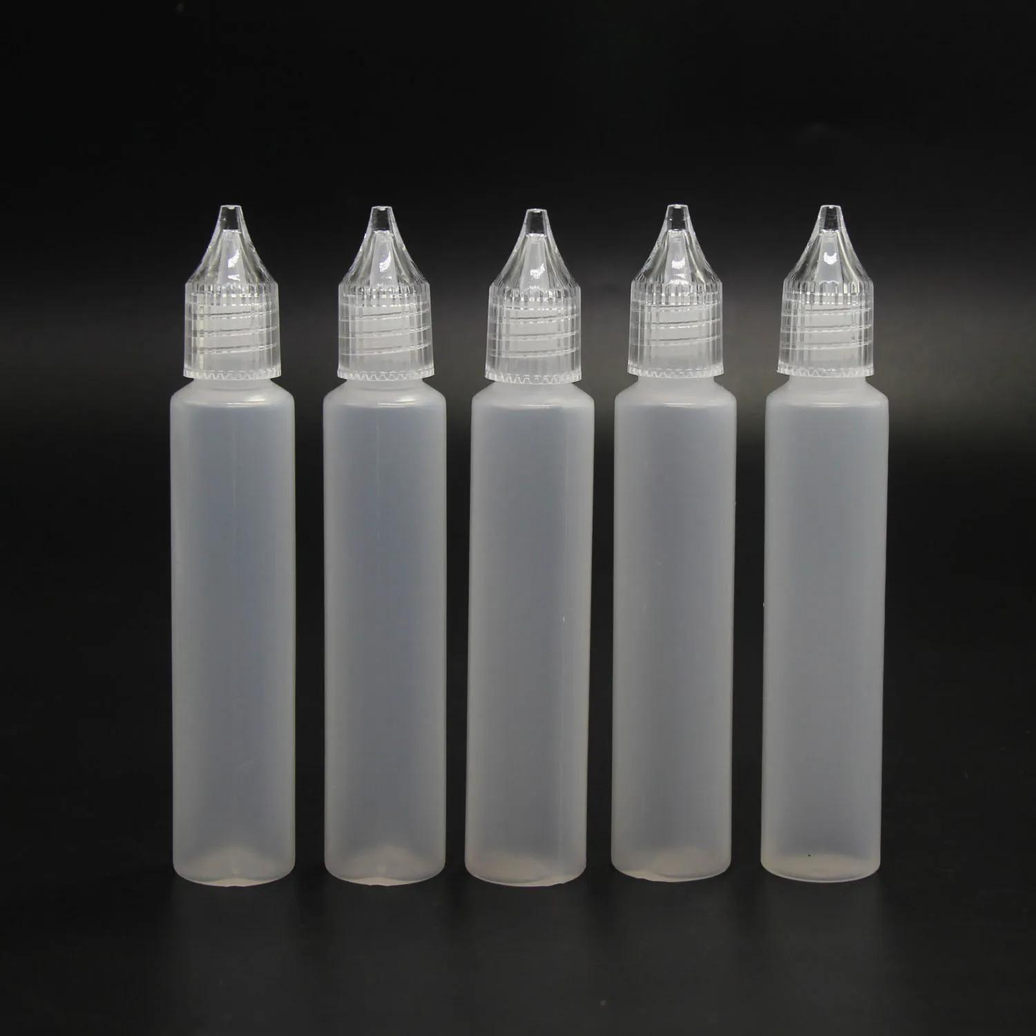 

30ml Plastic Dropper Bottle Liquid Bottle Empty Long Slim Bottle Pen Shape Bottle For Ink Oil Pigment Container Plastic
