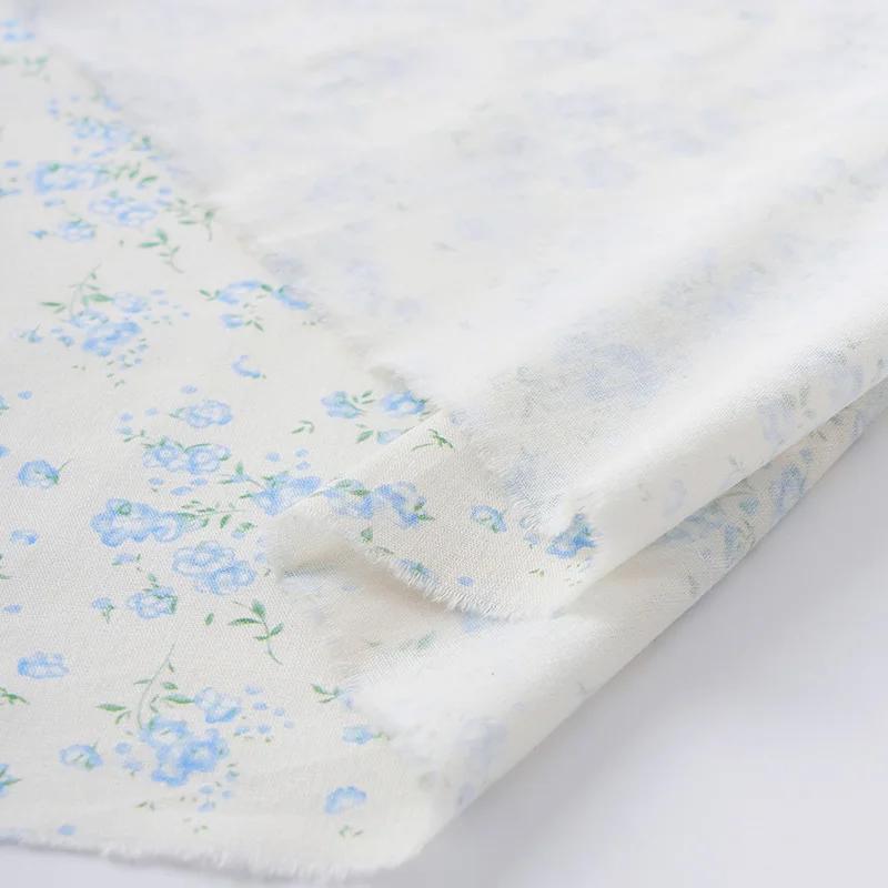 Rural Style Pure Cotton Printed Fabric for Children's Clothing Dresses Home Wear Decorative Cloth Handmade DIY  Sewing Fabrics