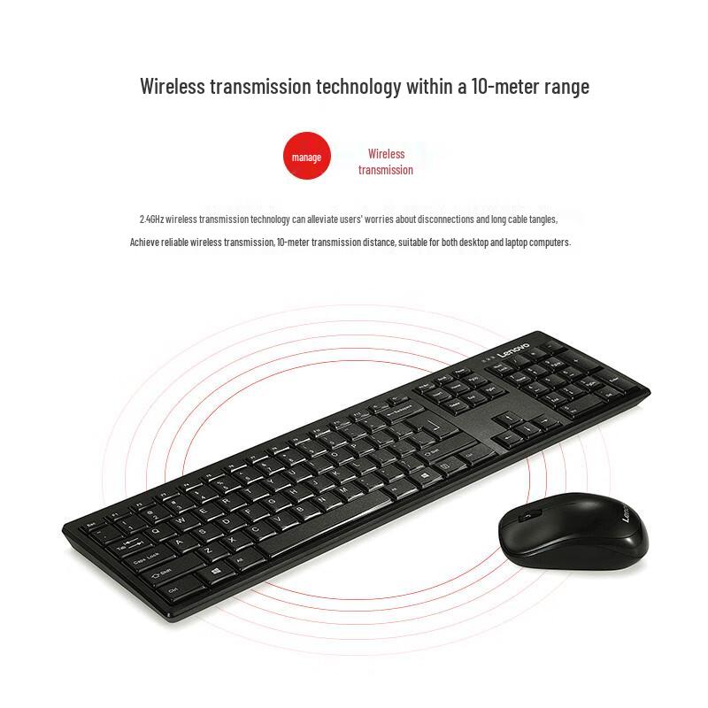 Lenovo KN100 Wireless Keyboard and Mouse Combo