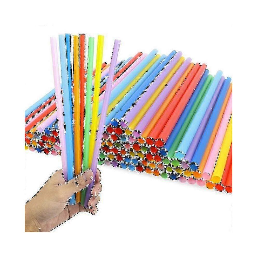 (1000PCS) 300/500/1000pcs 10.3in Jumbo Straws Smoothie Straws Milkshake Straws Extra Wide Extra Long Assorted Bright C