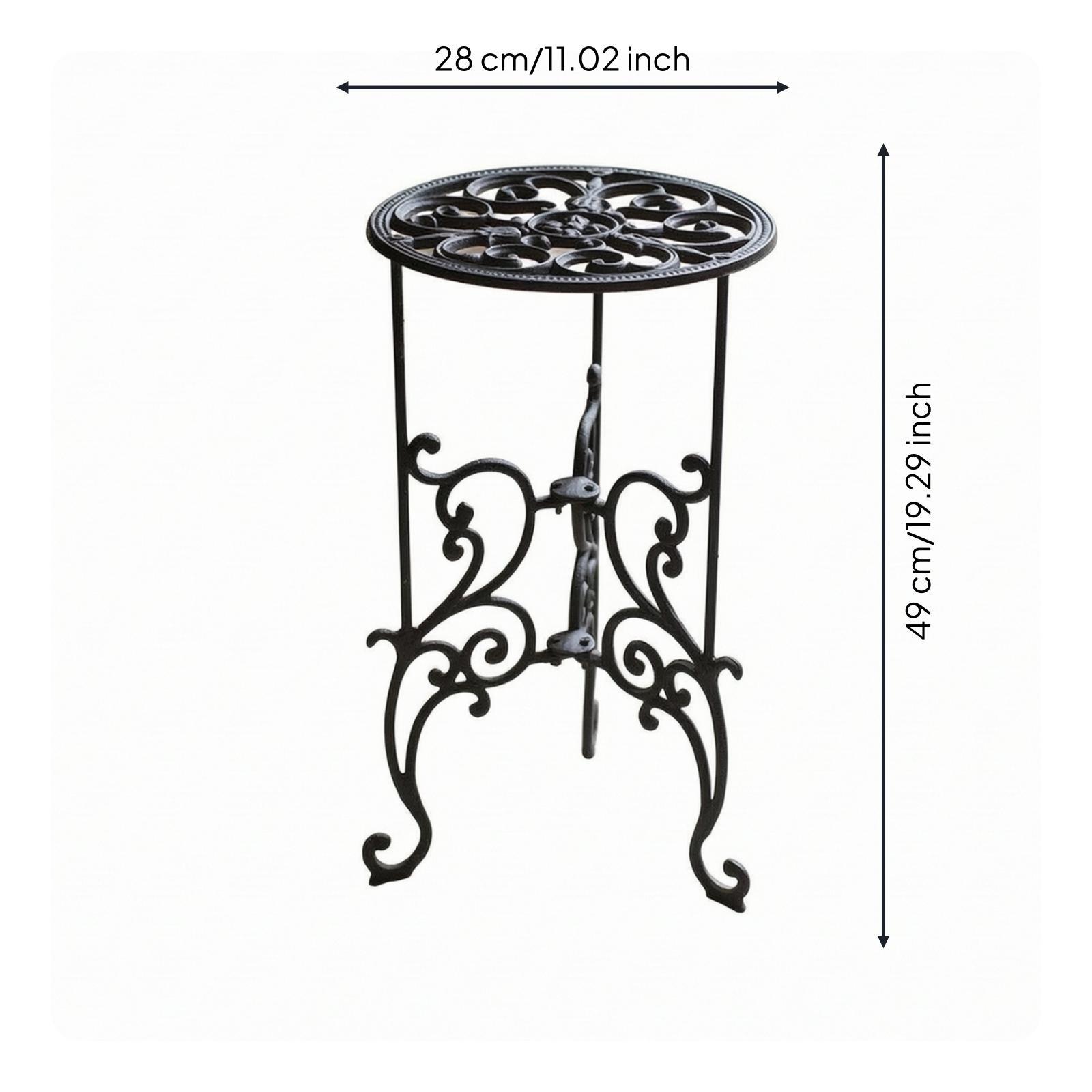 Iron Plant Stand Openwork Design Ornamental