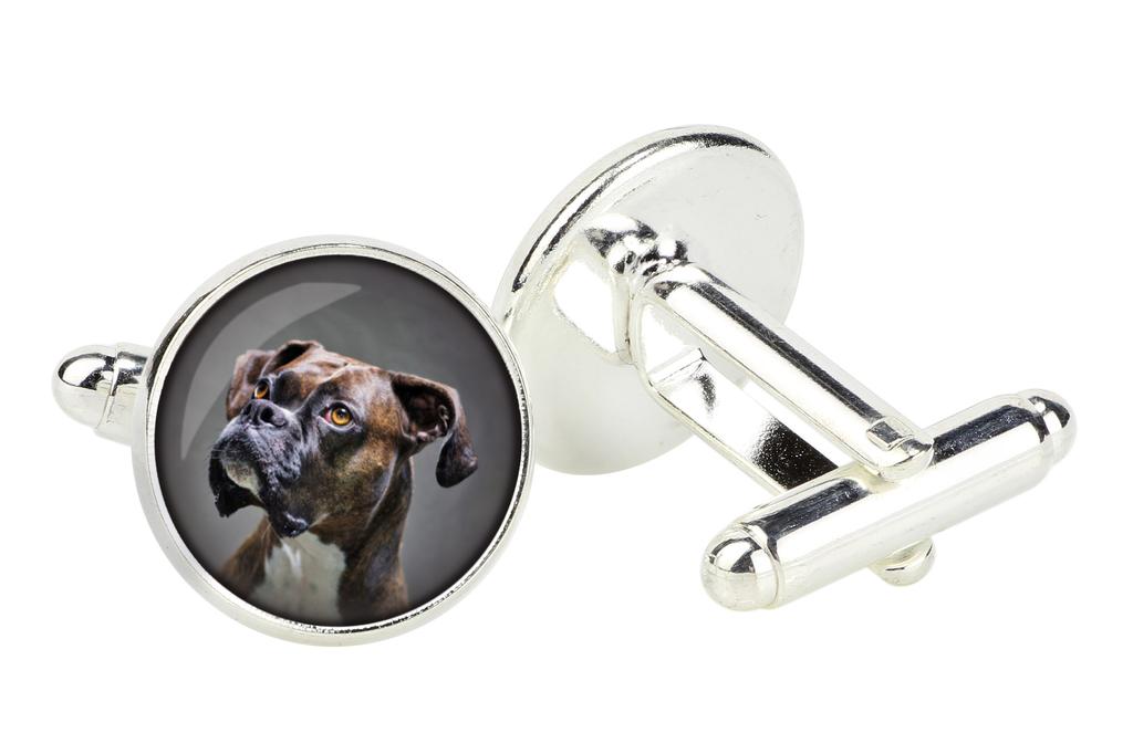 Boxer, German Boxer I - cufflinks in a box, handmade jewelry, product of the Art-Dog brand