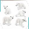 Polar Bear Figurine Pvc Handmade Model For Childrens Learning And Decor