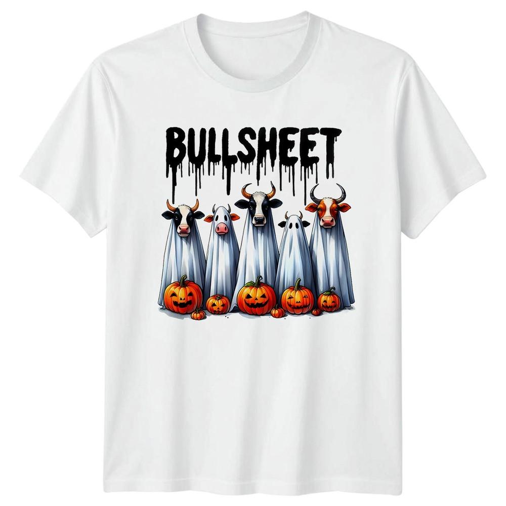 Bullsheet Ghost Cows Halloween Animals Unisexs TShirt Unisexs Graphic Tee S