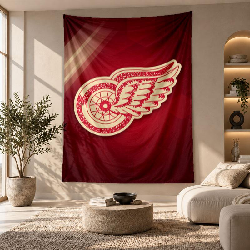 Decorative Tapestry,Detroit Red Wings Printed Wall Art, Lightweight Wall Hanging For Bedroom Background