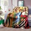 1PC Holy family with flowers Faith-printed Flannel Blanket Soft and Warm Suitable for Home Travel Picnics Camping and RV Use