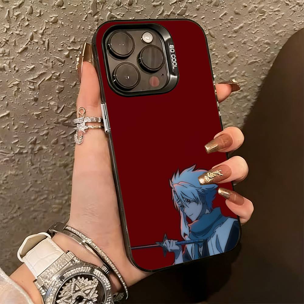 Toshiro Hitsugaya Ice Dragon Bleach Anime Phone Case For iPhone 17,16,15,14,13,12,11 Plus,Pro Max,XS,Colorful Silver Black Cover iPhone11PROMAX