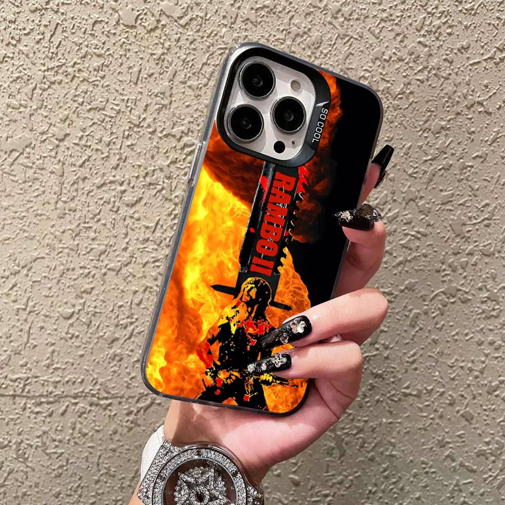 1pc Movie Rambo First Blood Phone Case For IPhone 16 15 14 13 12 11 17 Pro MAX Plus Pro Matte Shockproof Cover