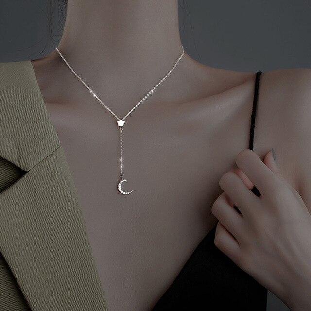 925 Sterling Silver Zircon Pendant Necklace Necklace Women Fashion Jewelry