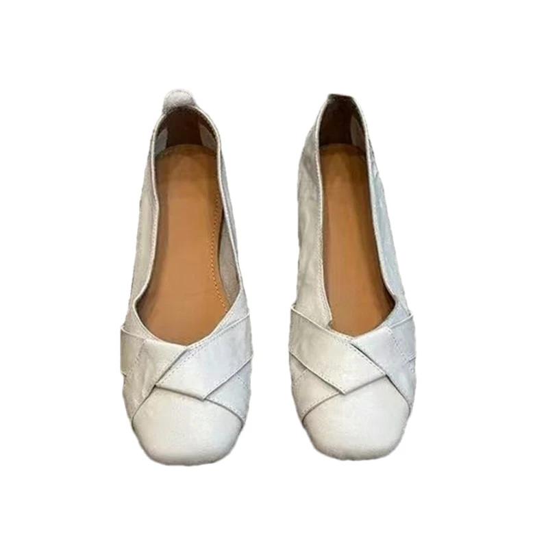 Fashion Flats Women Loafers Shoes Summer Shallow Cozy Woman Sandals 2025 Brand Leather Casual Dress Sport Shoes Soft Zapatillas De Mujer