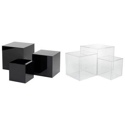3 Stück Acryl-Würfel-Aufbewahrungsboxen Multifunktionaler Cupcake-Ständer 4" 5" 6" Würfel für Schmuckfiguren Ausstellungszubehör