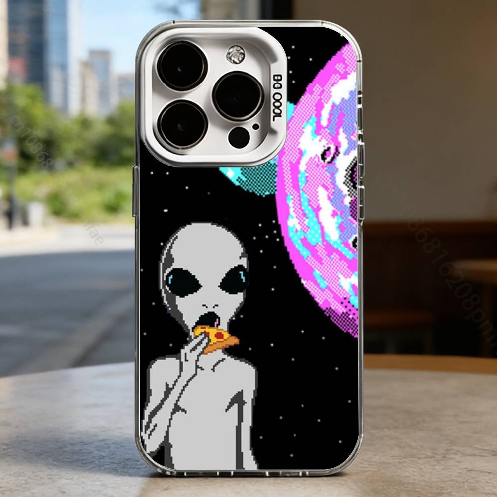 Funny Space UFO Alien Thing  Hard Phone Case for IPhone 17 16 15 14 13 12 11 Pro Max Plus16E X XR XS Max shockproof Full Cover