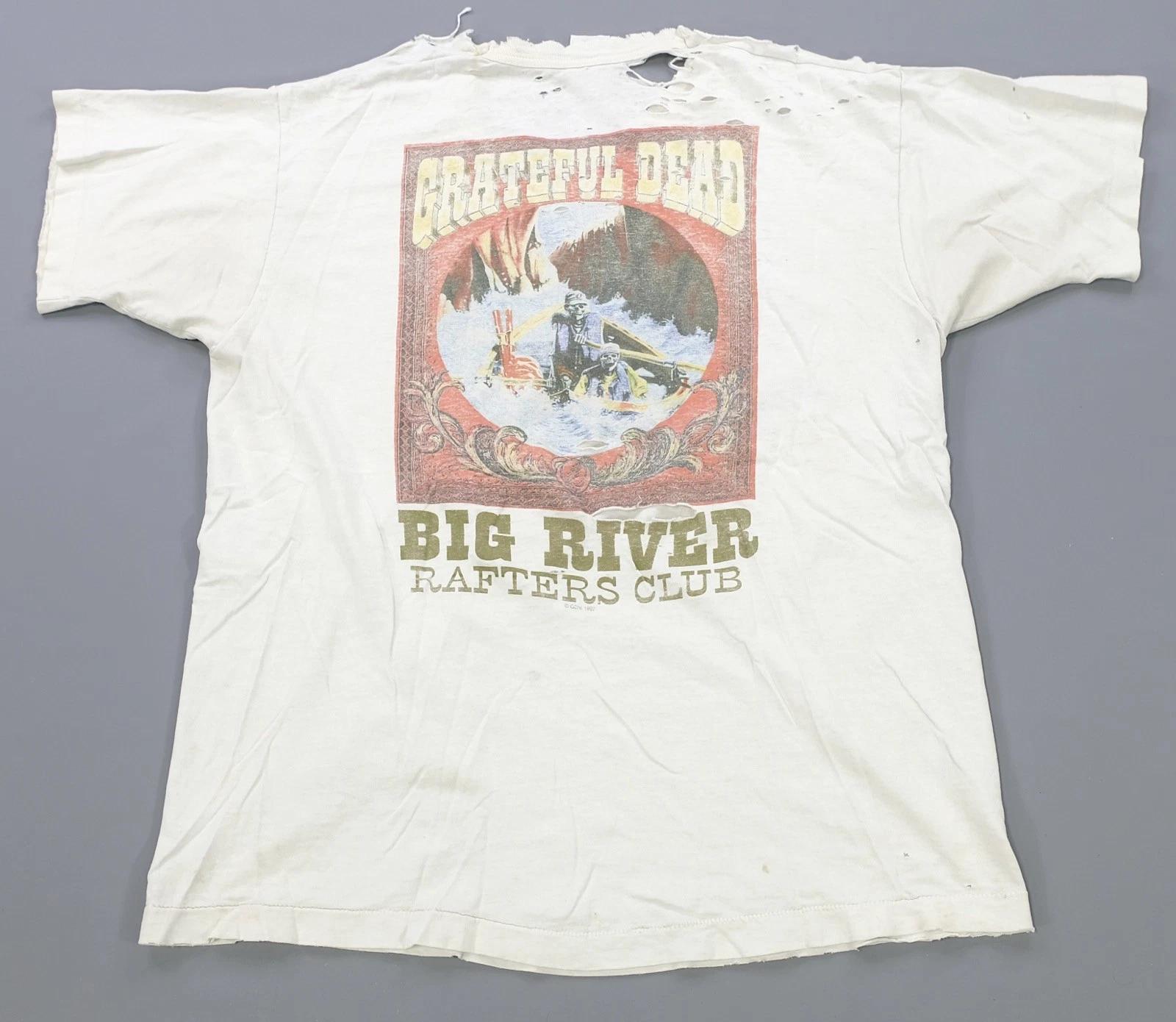 Редкая винтажная футболка Grateful Dead Big River Rafters Club 1997 90-х годов Группа Белый XL XL