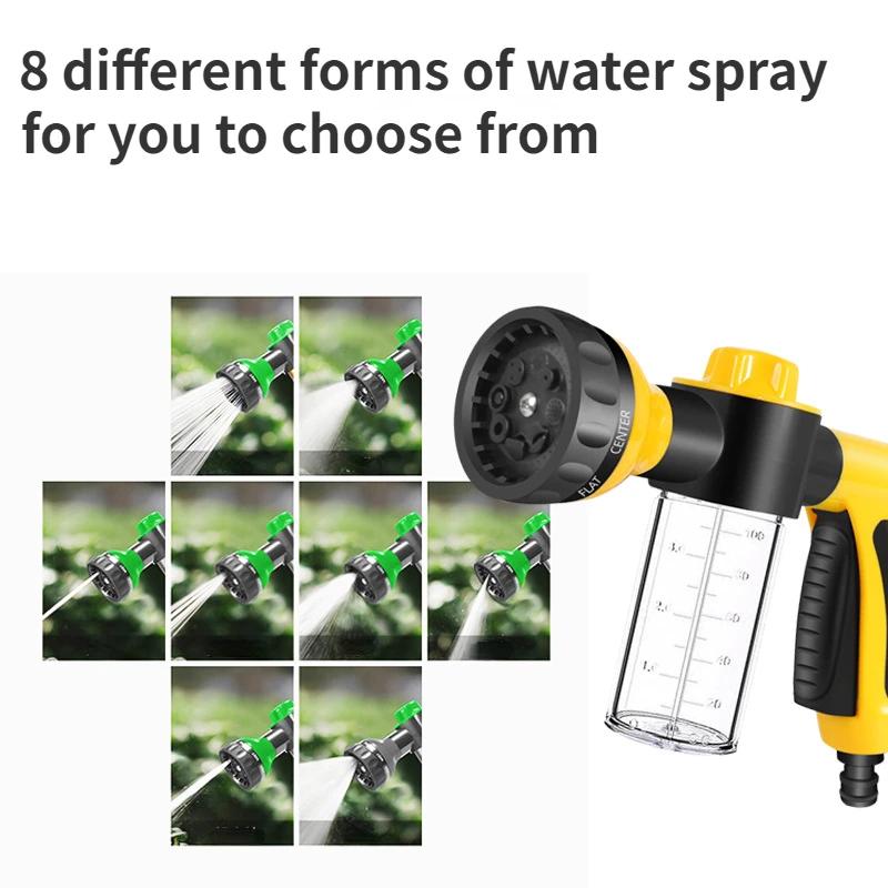Portable Auto Foam Lance Water Gun High Pressure 3 Grade Nozzle Jet Car Washer Sprayer Cleaning Tool Automobile Garden Wash Tool