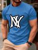 Simple Ny Logo Prints Men TShirt Cotton Summer Soft Oversized Tops ONeck Short Sleeve Comfortable T Shirt Casual Male Clothes