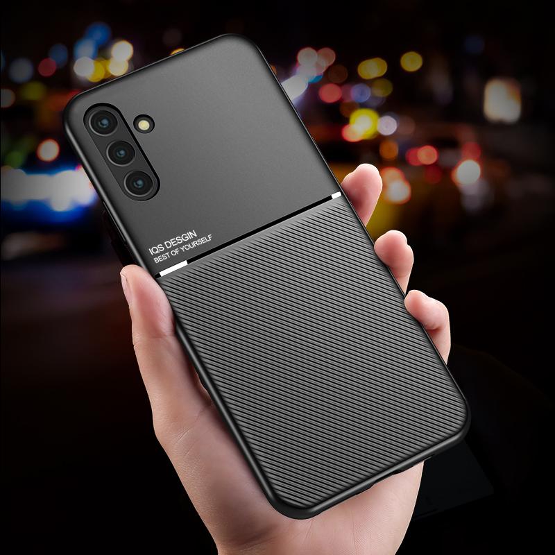 Per Samsung Galaxy A04s SM-A047F Custodia in Pelle Magnetica Supporto per Auto Custodia per Telefono Per Samsung A04S A 04S Cover Posteriore in Silicone Morbido