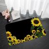 Kitchen Mat with Sunflower Pattern Hallway Non-slip Rug Suitable for Kitchen Living Room Porch Balcony Spring Home Decor Welcome