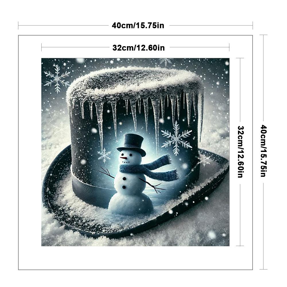 Winter Printed Cross Stitch Kit DIY 11CT Embroidery Craft Set Home Decoration