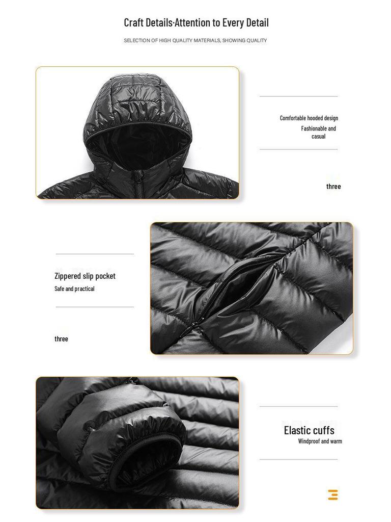 Lightweight Hooded Down Cotton Jacket: Popular Men's & Women's Autumn/Winter Casual Coat