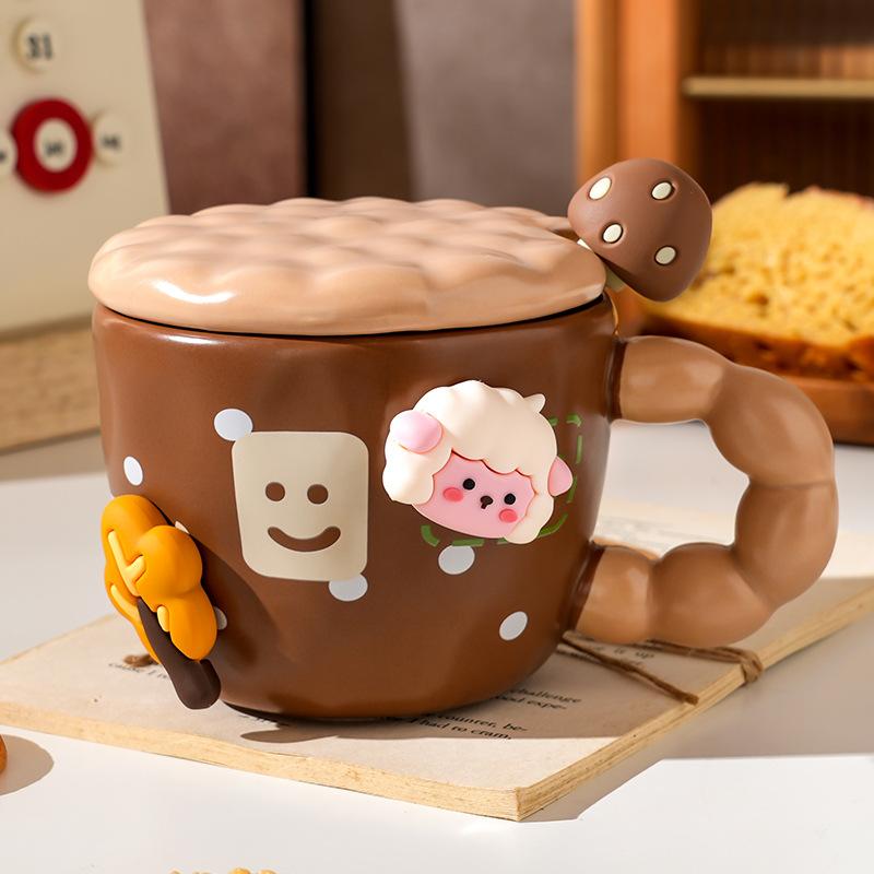 Ceramic Cup With High Value Home Office Couple Water Cup Gift Box, High-End Souvenir Gift