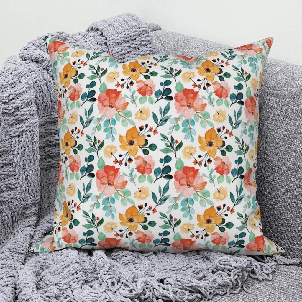 Heimdeko Floral Buch & Wildblumen-Druck Kissenbezüge Muster Kissenbezug Geeignet für Sofa Schlafzimmer Auto Kissenbezug