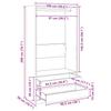 White Wardrobe 100 x 50 x 200 cm Particleboard