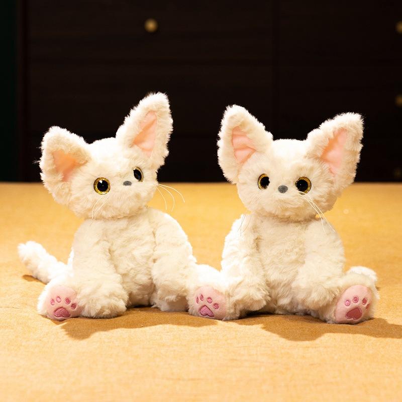 Cute Cream Devin Cat Doll Curly Cat Plush Toy Doll Sleeping Soothing Doll Gift