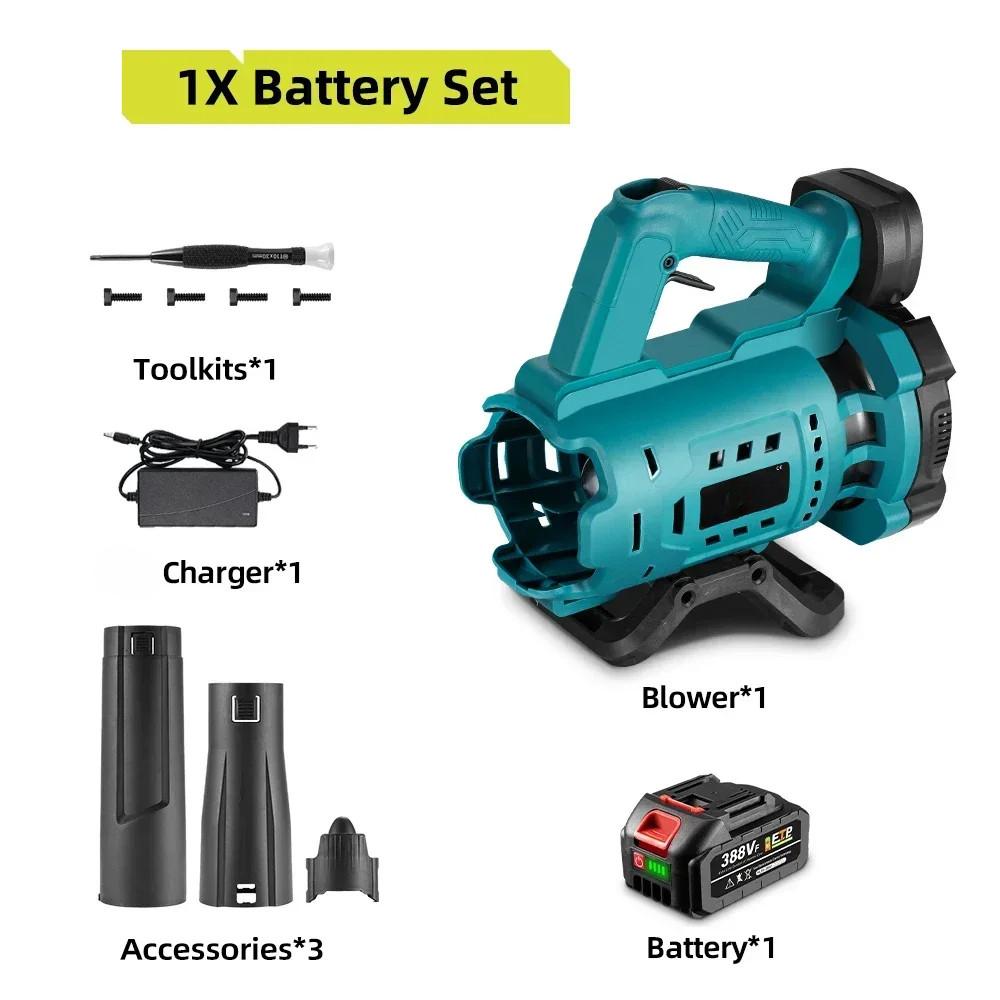 18500RPM Cordless Portable Electric Air Blower Speed Adjustable Efficient Leaf Snow Dust Cleaning Blower Tool