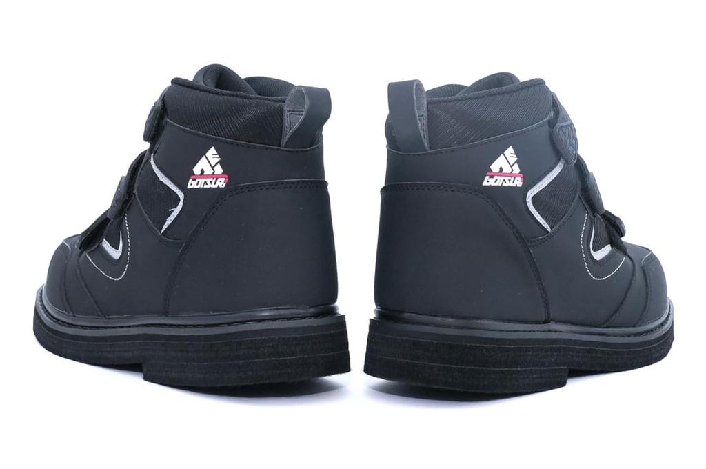 [GOTSURI] Felt Spike Shoes, High-Cut, Velcro Closure, Water-Repellent (Black, Japanese Shoe Sizes, Adult, Length/Dimensions/Weight Range, 25.0 cm, 25.