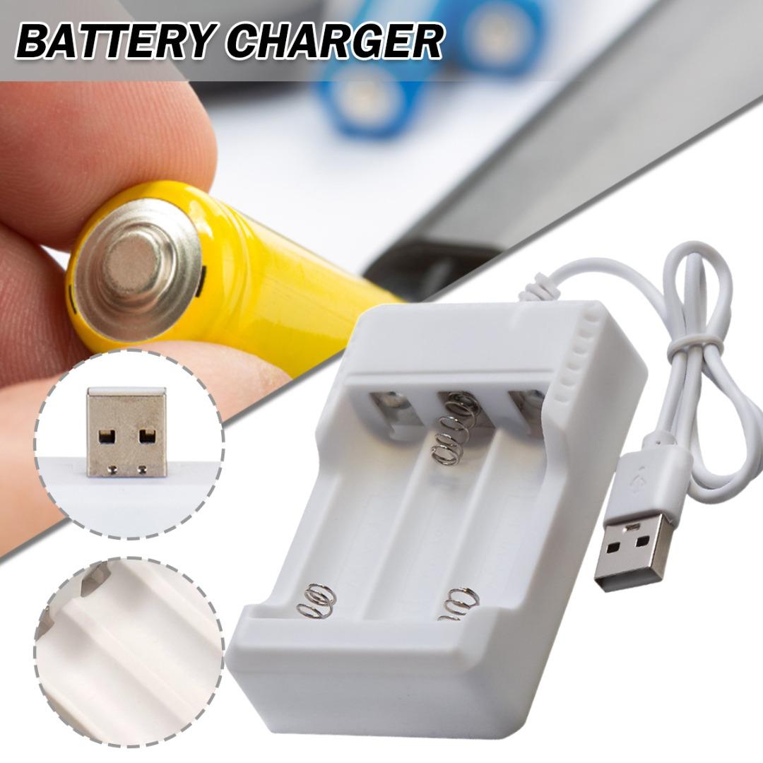 

PDTO DC 5V USB Plug 3-слотовое зарядное устройство для аккумуляторов типа AA AAA