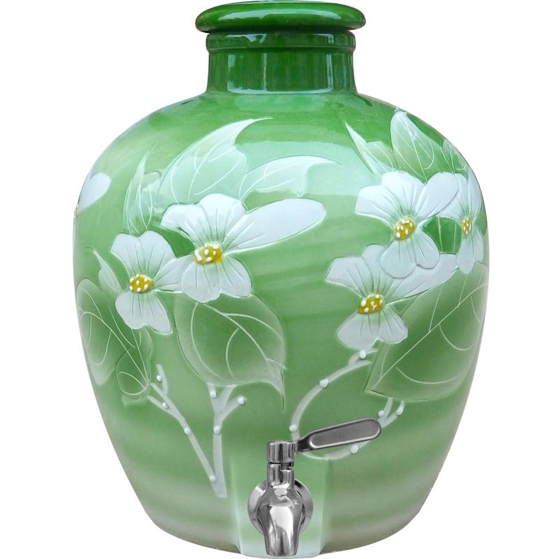 Jingdezhen Ceramic Wine Jar – Sealed, 10/20/50 Jin, Ideal for Cellar Storage & Wine Soaking.