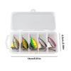 5pcs Fishing Lure with Box Bass Trout Salmon Hard Metal Spinner Baits Kit 10g Artificial Bait for Saltwater Freshwater Fishing