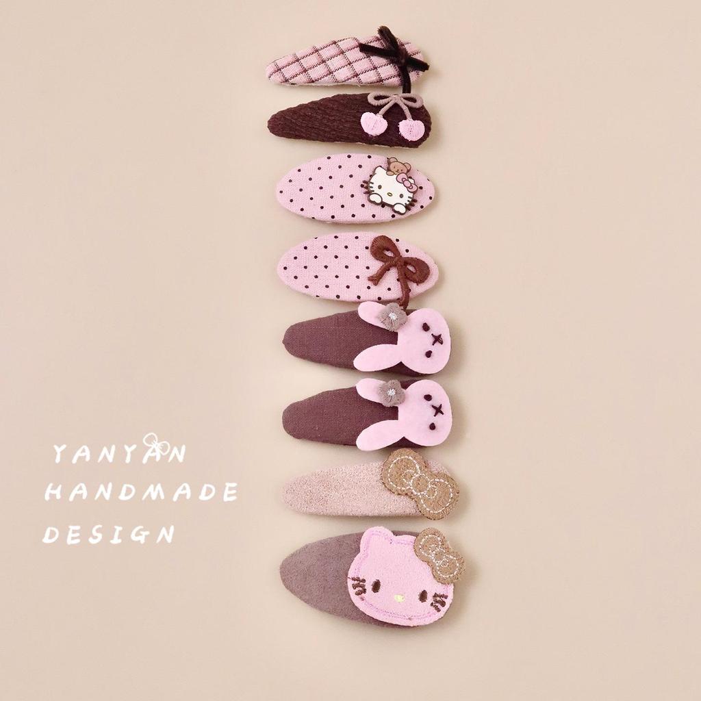 Adorable Bow Hair Clip for Girls - Baby Forest Style, Gentle Fabric, Non-Damaging Side Clip