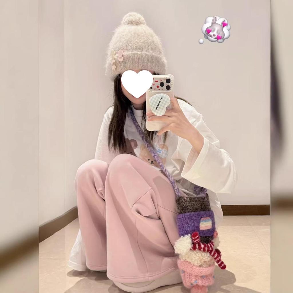 American High Street Women's Cat Print Long Sleeve T-shirt - Spring/Autumn Casual Pure Cotton Base Layer