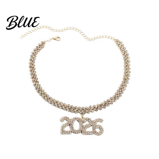 Lightweight Pendant Necklace 2026 Hip Hop Rhinestone Sparkling Bling Number