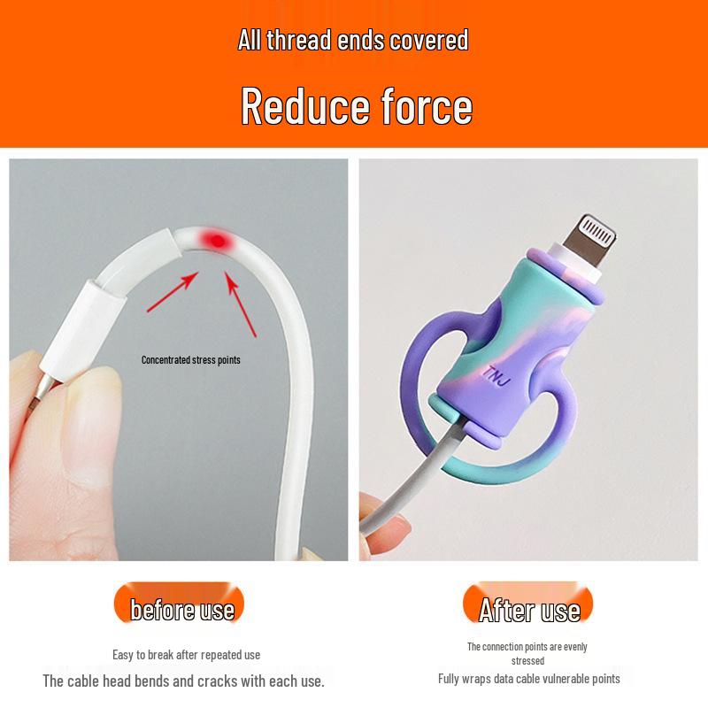 Cartoon Silicone Cable Protector: Anti-breakage Sleeve for Charging Cables