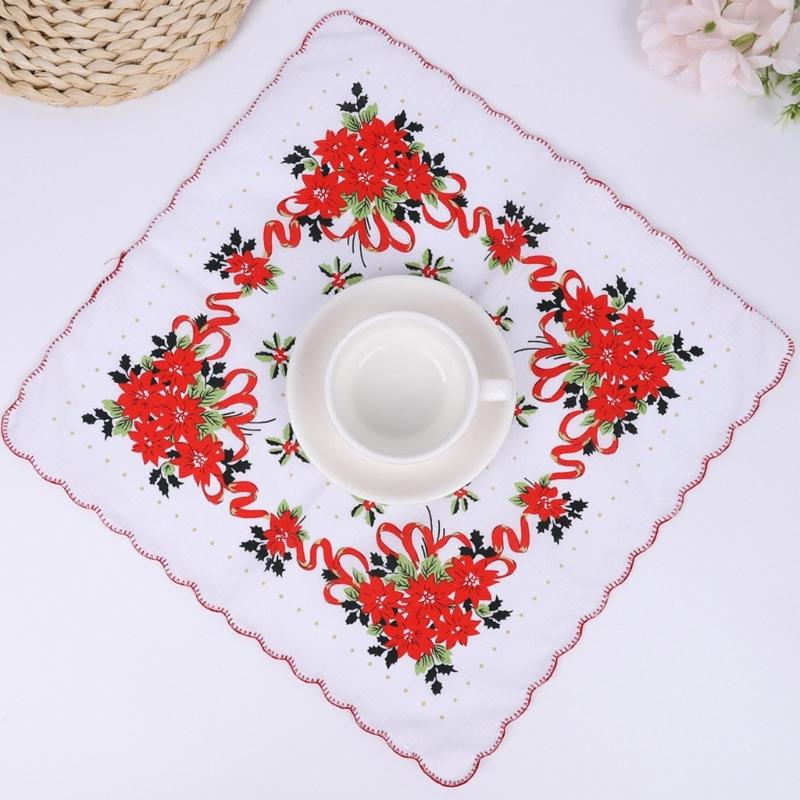 Soft Printed Cotton Handkerchief For Women and Girls Quick Drying Multipurpose Accessory Floral Handkerchiefs