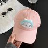 Korean Style Plush Doll Baseball Cap Solid Color Peaked Cap Fashion Earphone Cat Sun Hat  Men