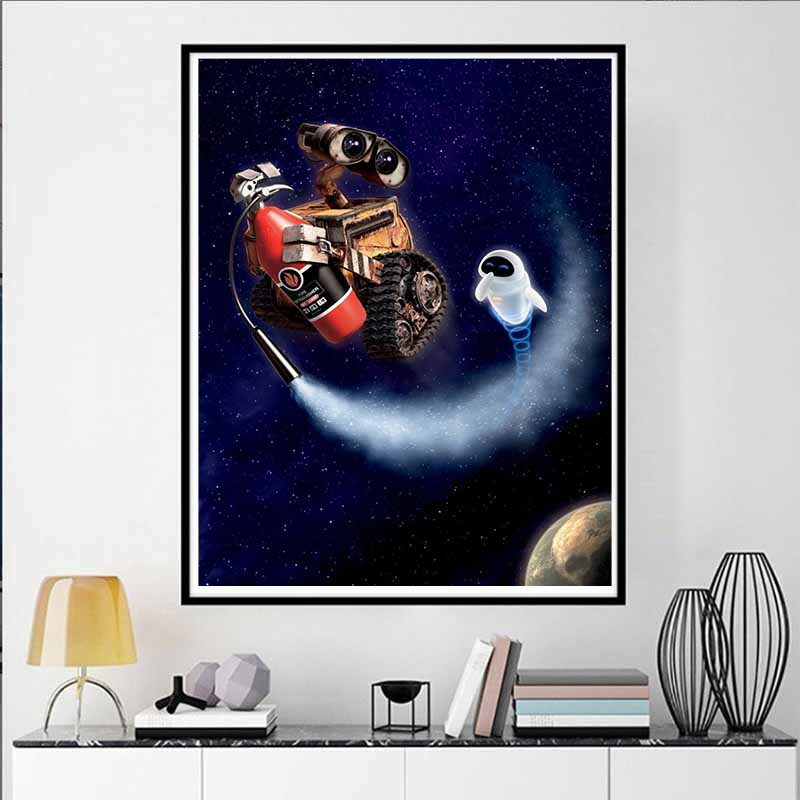 Disney Diamond Painting WALL E Space Scene Illustration Mosaic Handicraft Hobby DIY Gift Home Decoration Embroidery