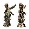 Retro Copper God Of Love Cupid Statue Small Ornaments Brass Angel Figurines Home Decor Accessories