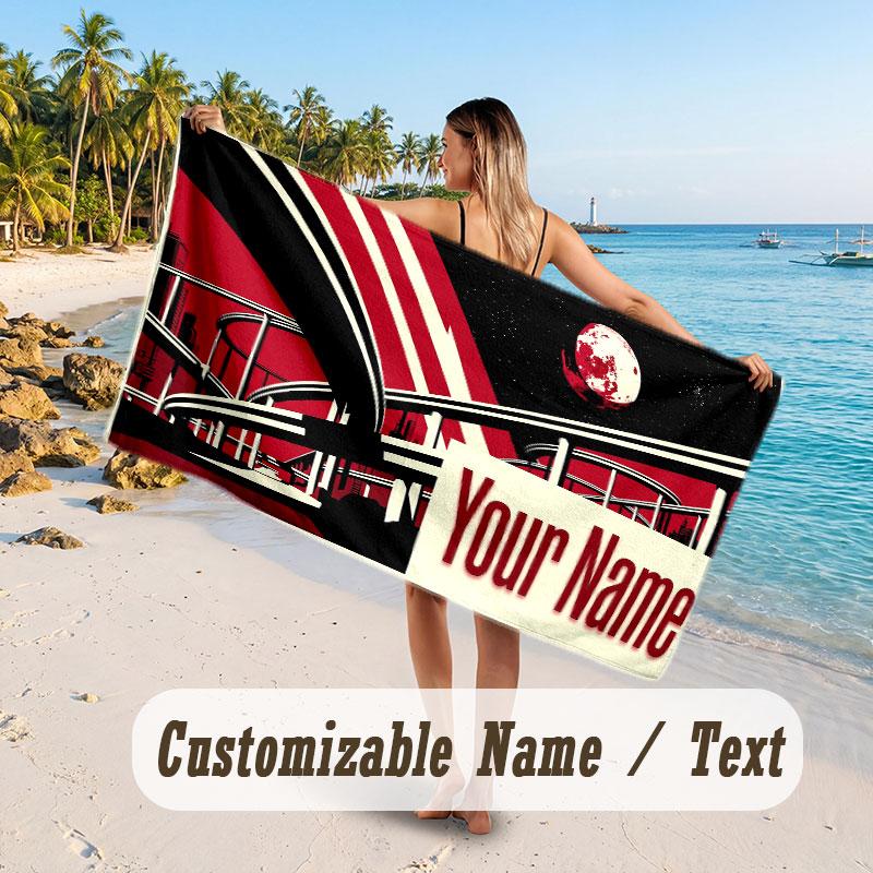 Custom Name Large Beach Towel,Arctic Monkeys Quick Absorbent Towel For Outdoor Travel Poolside