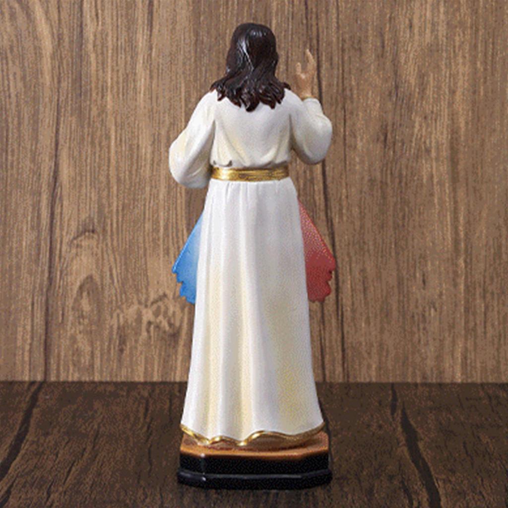 Figurki Jezusa Święte 3D Klasyczne Religijne Kolekcjonerskie Biurko Figurki Jezusa na Święto Dziękczynienia Urodziny Imprezy Biura Dom Salon